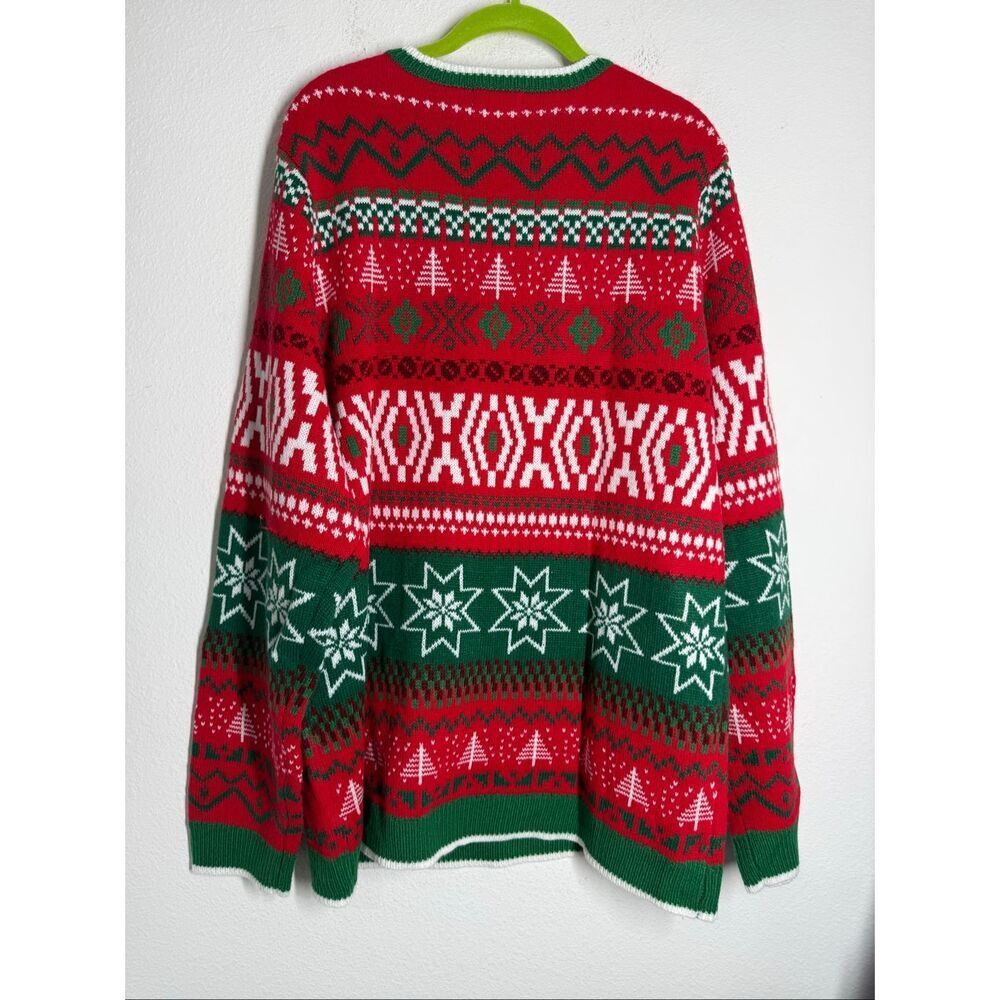 NWOT Holiday Time Men's Gnome Ugly Christmas Sweater Sz XL (44-46) - Picture 5 of 9